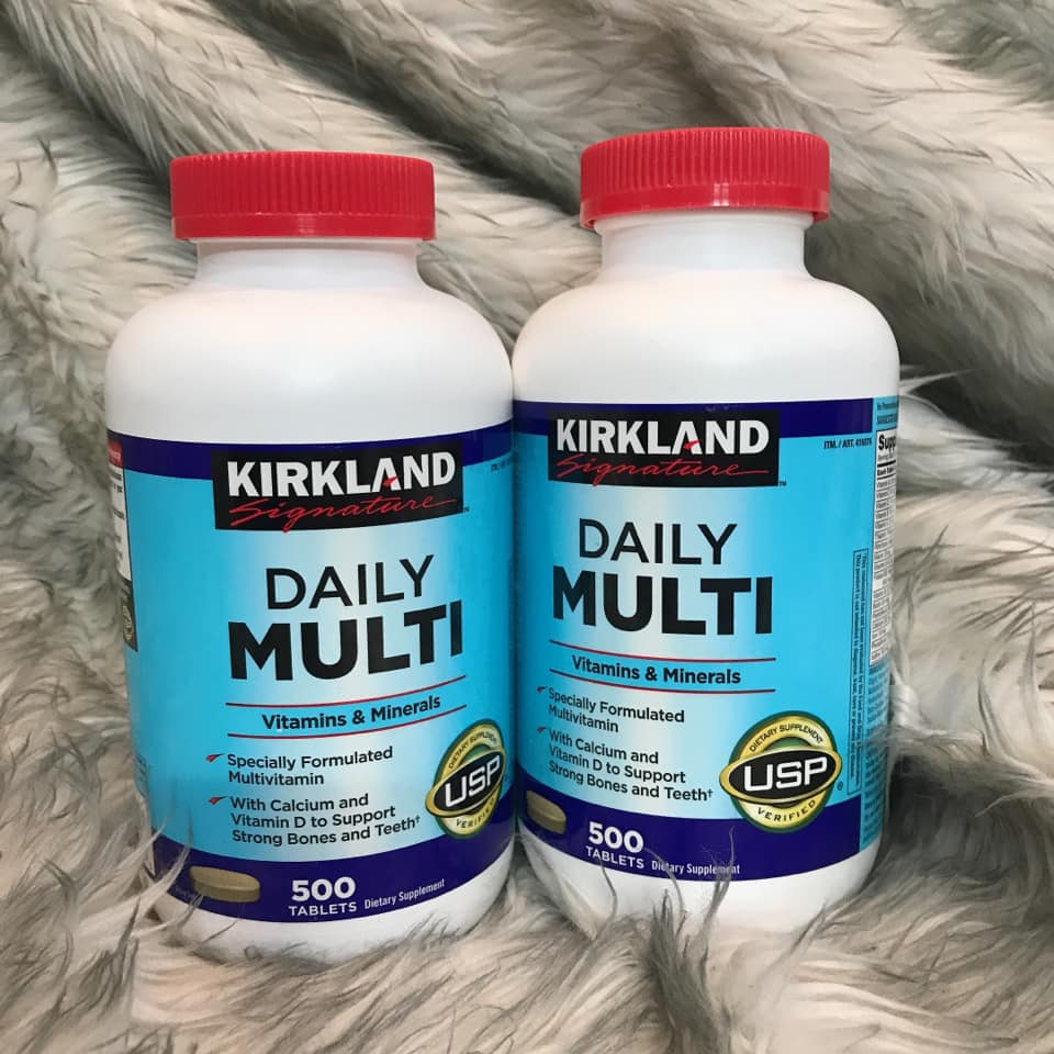 Vitamin Tổng Hợp Multivitamin Kirkland 500 Viên cho người dưới 50 tuổi, bổ sung vitamin khoáng chất cho cả nam va nữ, tăng cường hệ miễn dịch, sáng mắt, giảm căng thẳng mệt mỏi