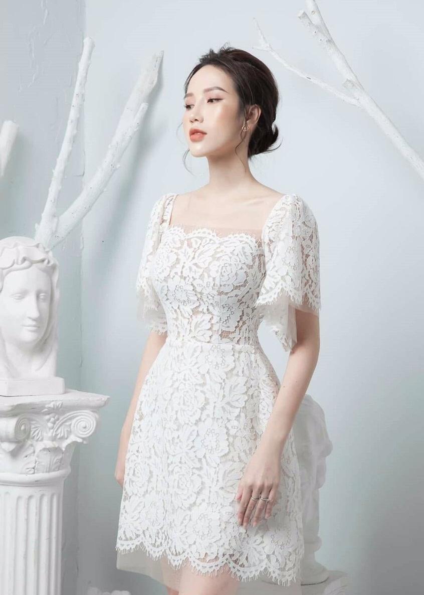 Đầm xòe hối ren lụa dự tiệc cực sang BY8209