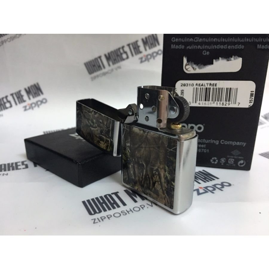 Bật Lửa Zippo Real Tree Apg Street Chrome Chính Hãng Usa