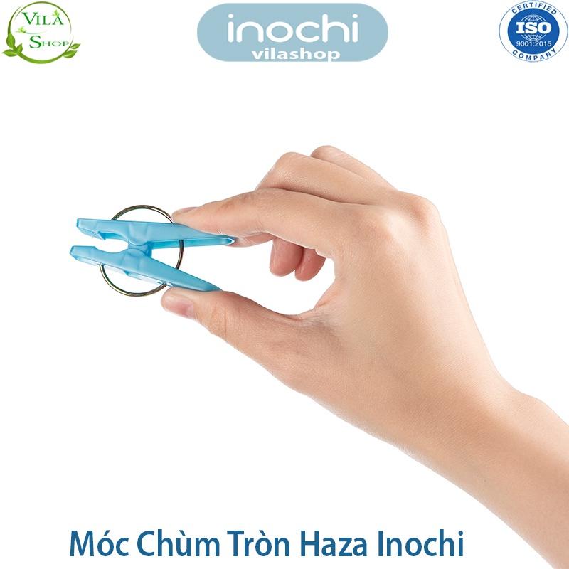 Móc Chùm Phơi Quần Áo, Móc Chùm Haza Hình Tròn, Móc Quần Áo Trẻ Em Nhựa Cao Cấp Inochi