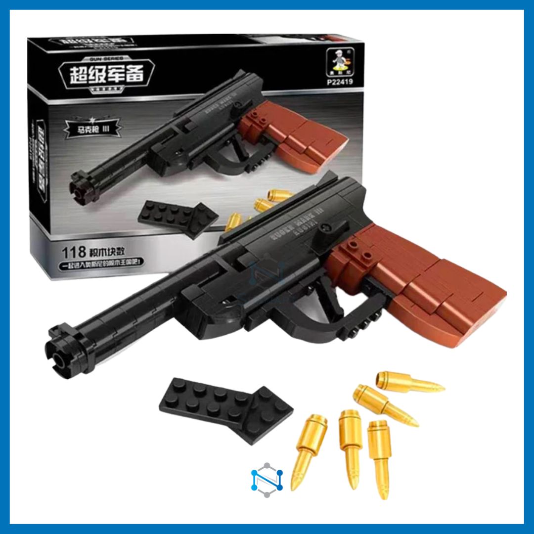 Đồ chơi lắp ráp WW2 Pistol tương thích với tất cả thương hiệu