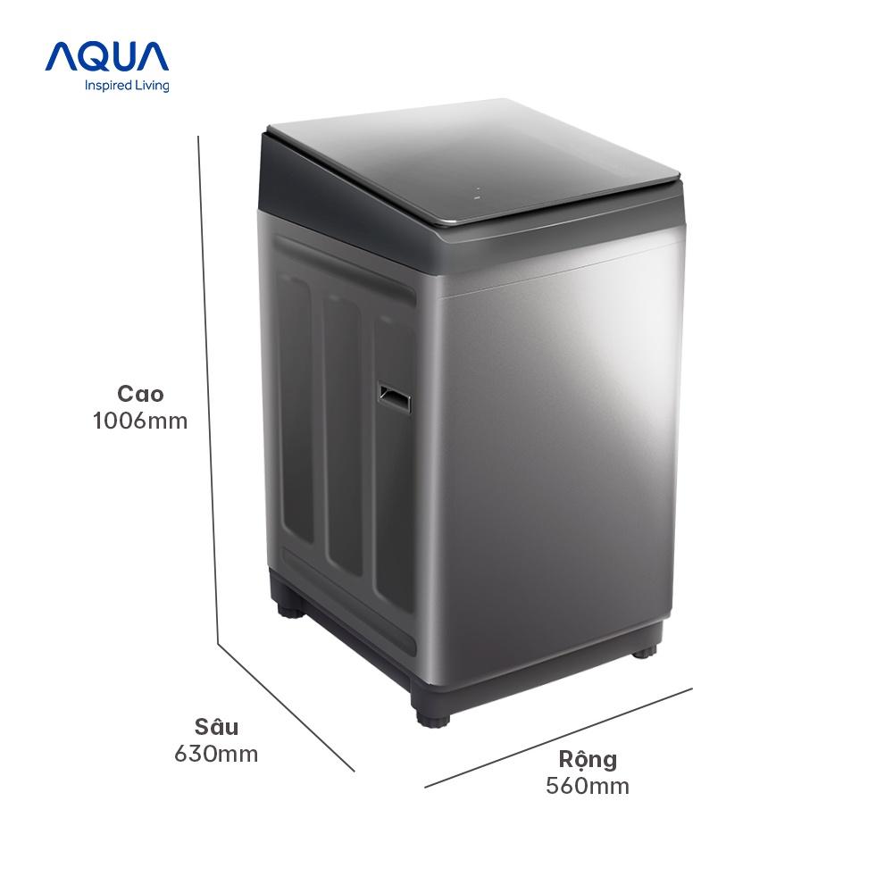 Máy giặt cửa trên 9kg Aqua AQW-F91GT.S - Hàng chính hãng - Chỉ giao HCM, Hà Nội, Đà Nẵng, Hải Phòng, Bình Dương, Đồng Nai, Cần Thơ