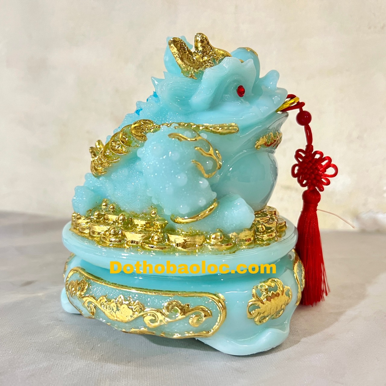 Cóc phong thủy, Thiềm Thừ để trên bàn thờ Thần Tài chiêu tài hút lộc cao 14.5cm