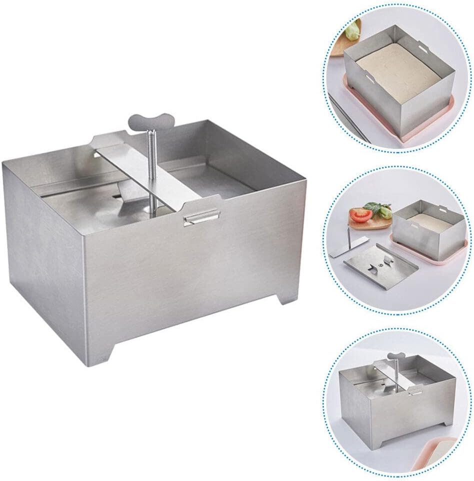 Khuôn Làm Đậu Phụ, Làm Đậu Hũ Inox 304 Khuôn chữ nhật Lớn Chức Năng Ép (1000 gr Đậu) Tofu Mold Soybean PVN4704