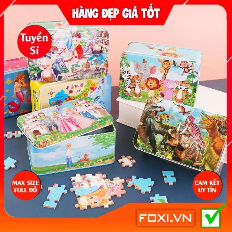 Tranh xếp hình-ghép hình 200 miếng gỗ Foxi puzzle nhiều chủ đề-Đồ chơi cho trẻ-phát triển trí tuệ