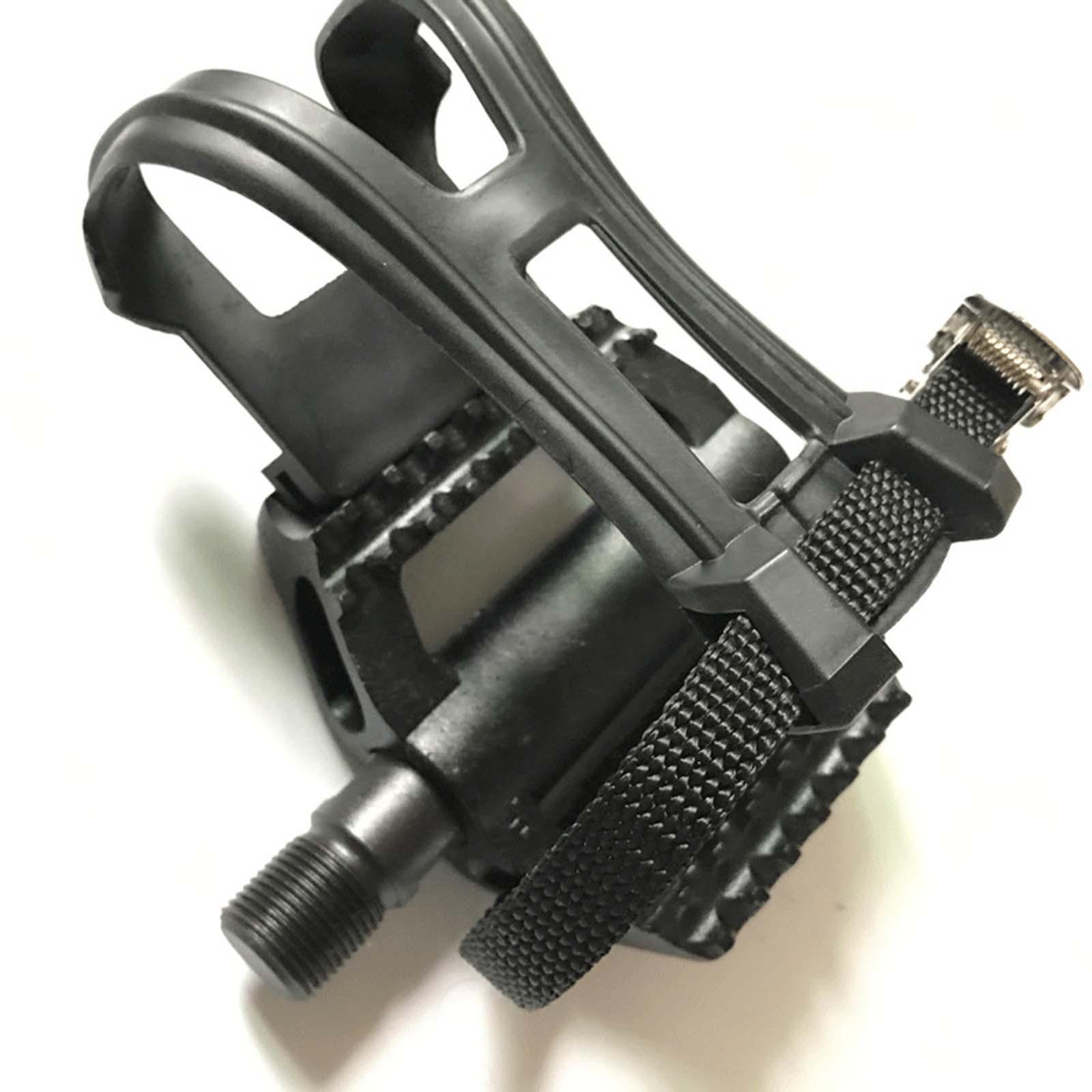 1 Pair Exercise Bike Pedals with Adjustable Straps for Home Gym Stationary