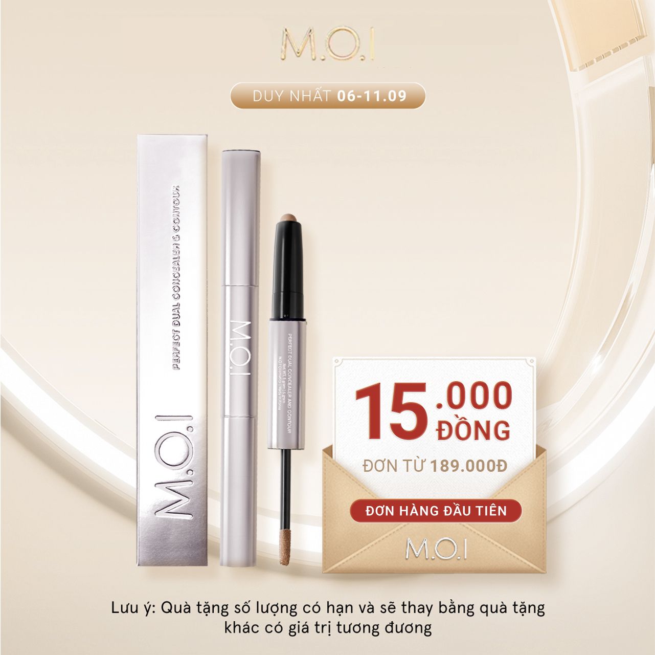 Bút trang điểm 2 đầu M.O.I Perfect Dual