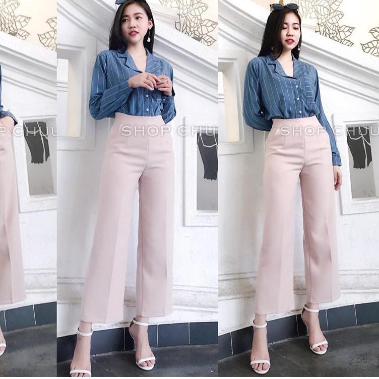 Quần Tây Công Sở Basic Ống Suông Túi Xéo có Size MS206