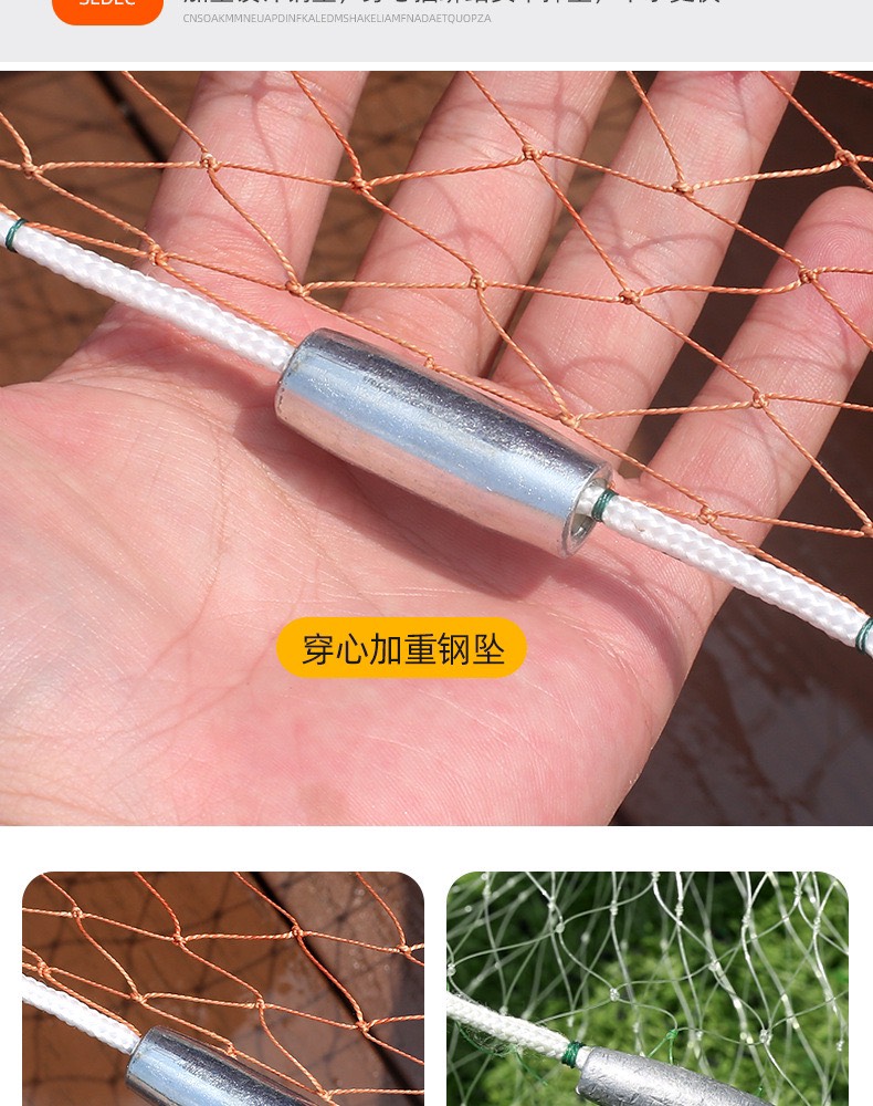 Chài Dù Bắt Cá Cao Cấp Mắt 2.4cm và 3.5cm Bung 5M-6M-8M Nặng 2.5kg - 3kg - 4kg - 5Kg