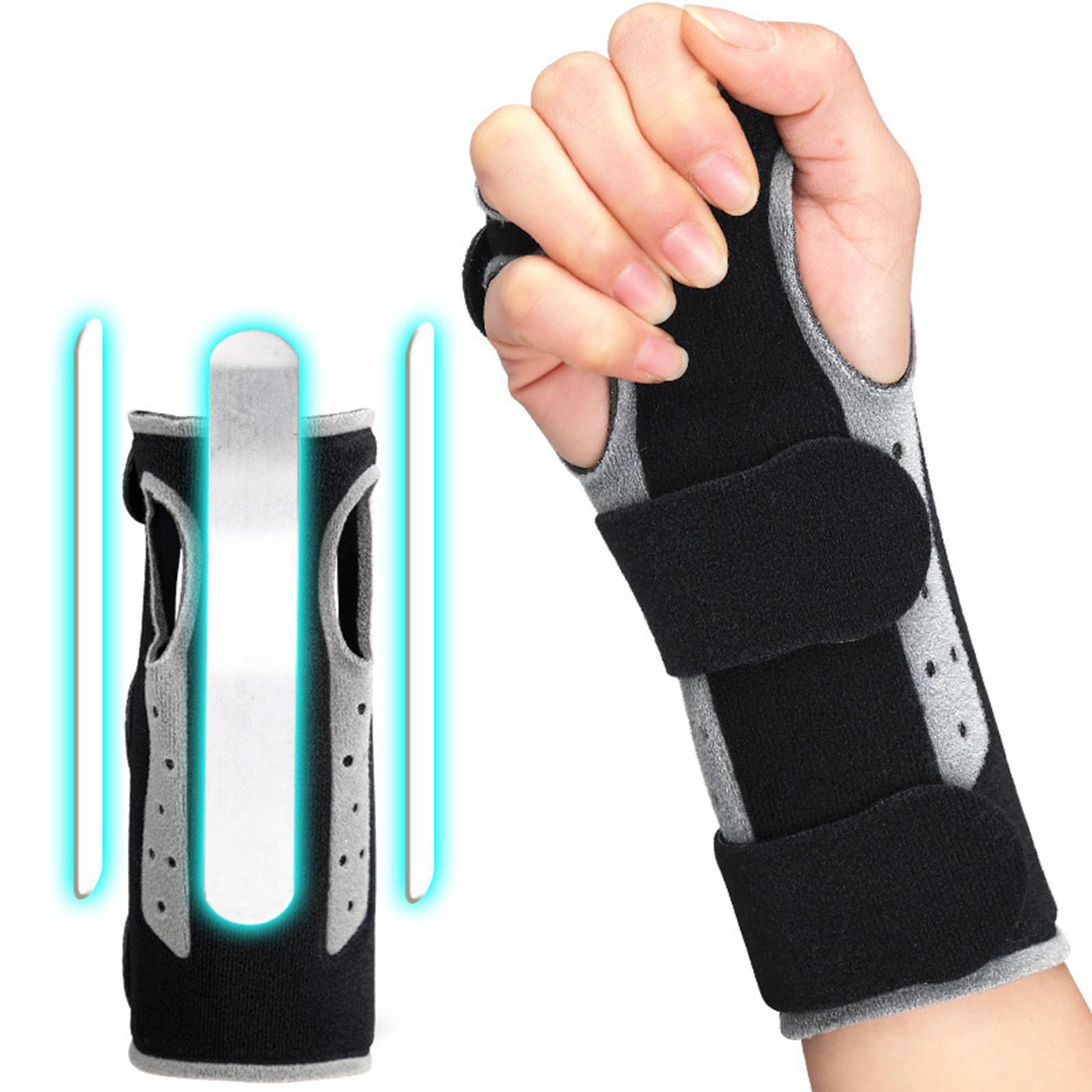 Wrist Support Brace Splint, Detachable Aluminum Strip Breathable Stabilization Hand Brace Hand and Wrist Support Wrist Compression Strap