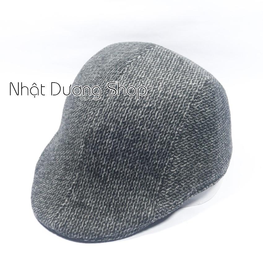 Mũ Beret Nam Trung Niên, nón mỏ vịt người lớn bít đuôi chất vải Nỉ cao cấp mang phong cách chửng chạc và sành điệu