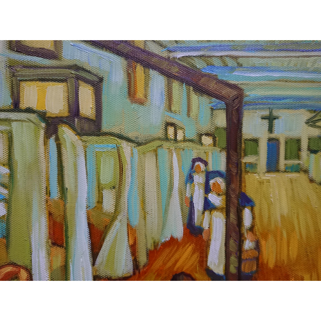 Nhà Tình Thương - Tranh Sơn Dầu Vẽ Tay 30x40cm