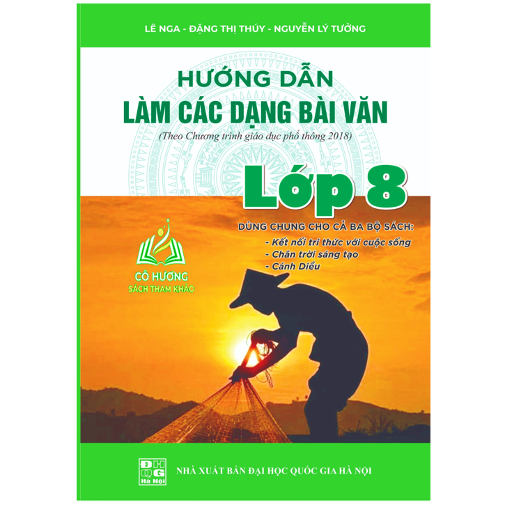 Sách - Combo 2 cuốn Hướng dẫn làm bài kiểm tra định kì + Hướng dẫn làm các dạng bài văn lớp 8  - 2023