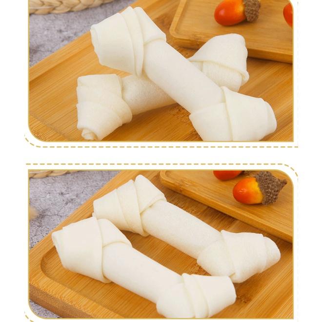 Khúc Xương Da Bò Vị Sữa Cho Chó Cưng Gặm Size 13 cm