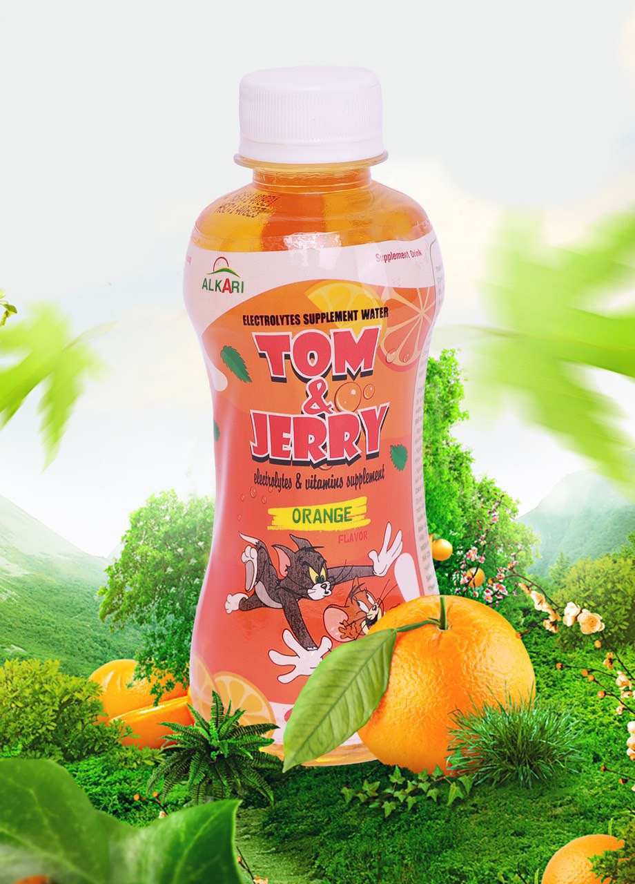 Nước bù điện giải Tom and Jerry Alkari , vị cam, thùng 24 chai * 250ml