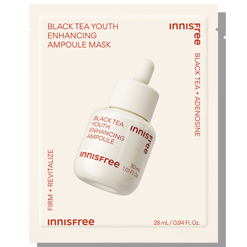 Mặt nạ phục hồi da innisfree Black Tea Youth Enhancing Ampoule Mask 28ml (New 2023)