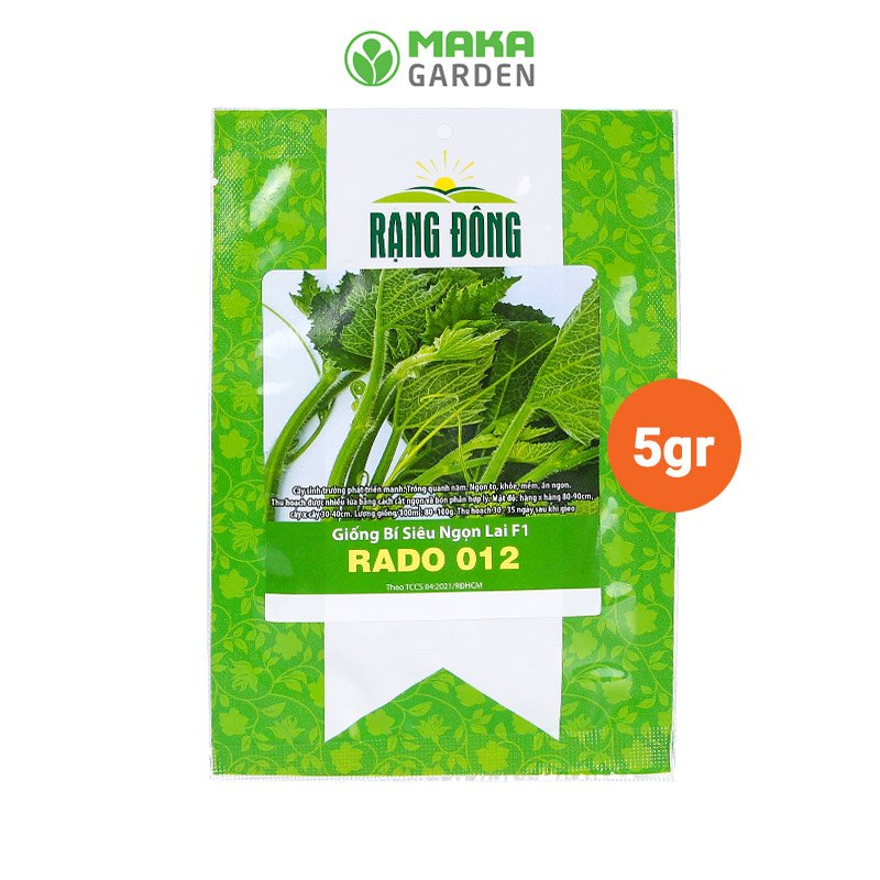 Hạt Giống Bí Siêu Ngọn Rado 012 - Gói 20Gr - Cao Sản Giòn Ngọt, Dễ Trồng