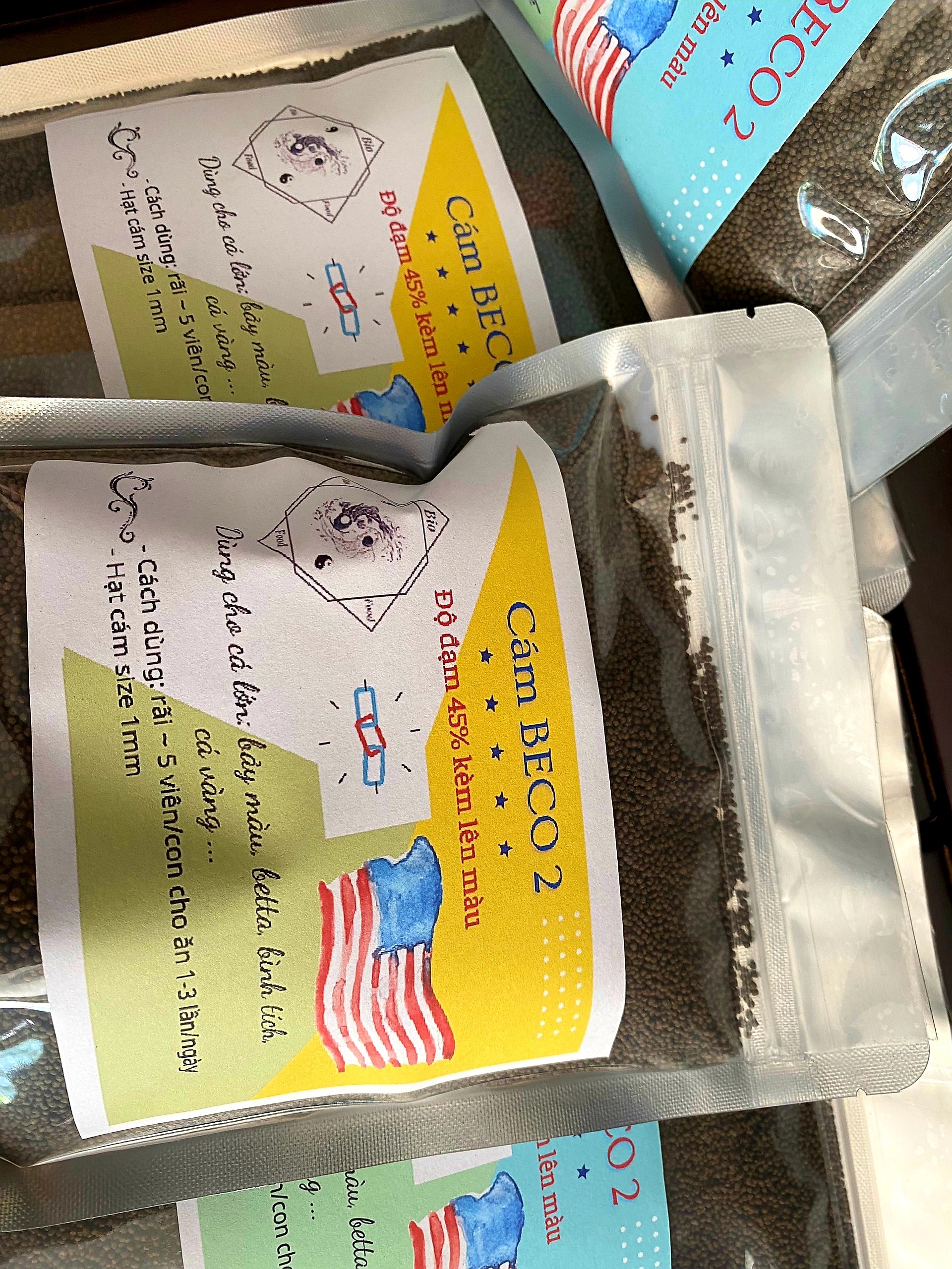 500g Cám BECO 2 NEW - Thức ăn cho cá lớn Bio Food túi zip 500 g