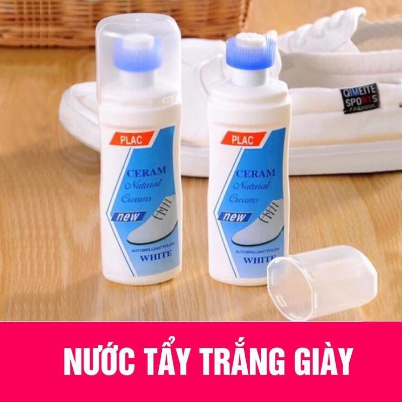 Chai Tẩy Trắng Giày Đầu Chà Cọ Tạo Bọt Vệ Sinh Dễ Dùng
