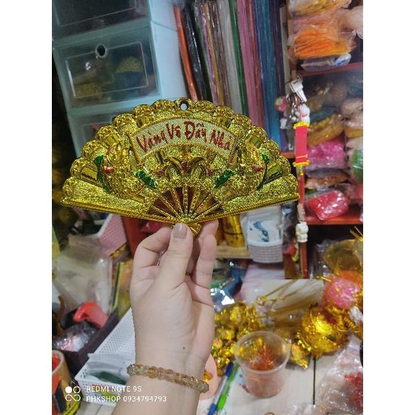 Quạt làm oản làm tỏi thần tài trang trí nhà trắng trí cây tài lộc