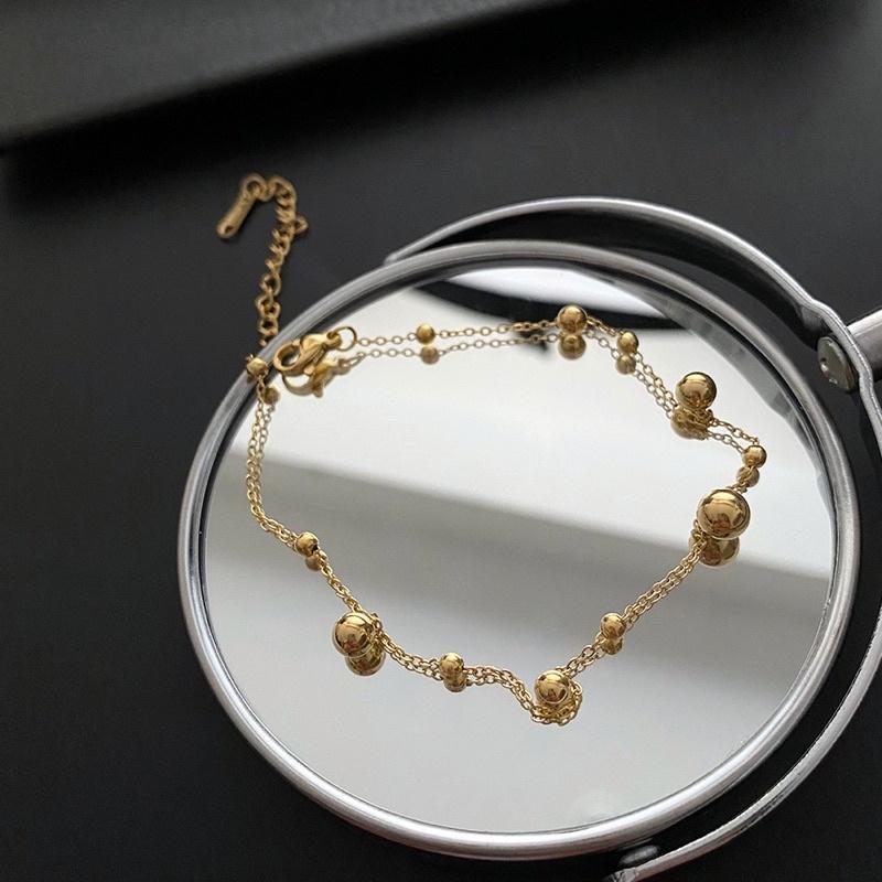 Lắc chân vòng chân nữ titan không đen bi thả đẹp Ring House