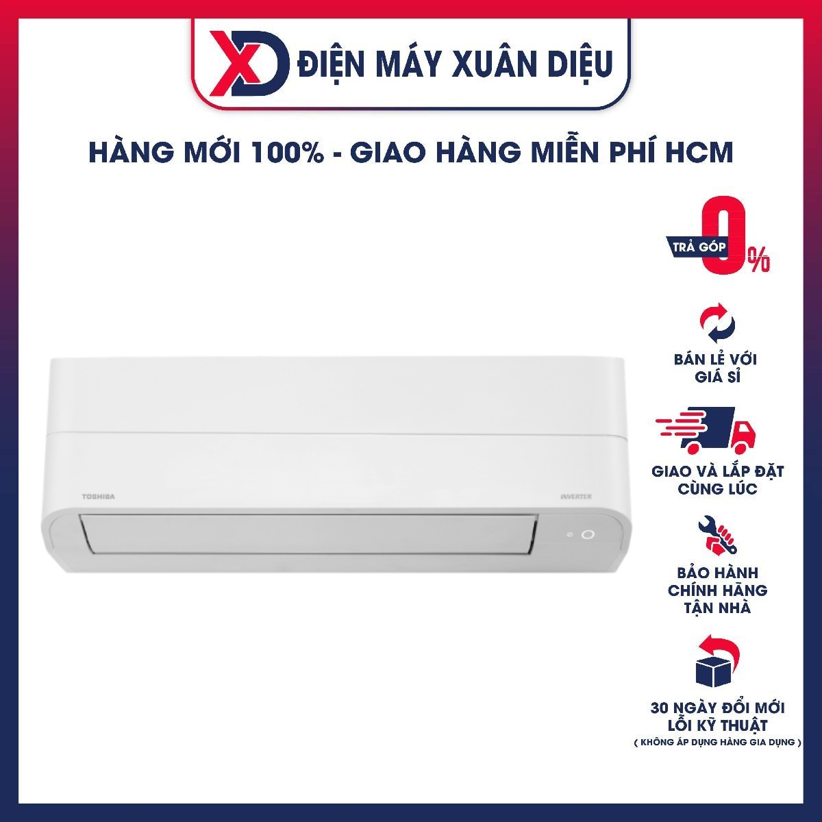 Máy lạnh Toshiba RAS-H10Z1KCVG-V inverter 1.0HP - Hàng chính hãng (chỉ giao HCM)