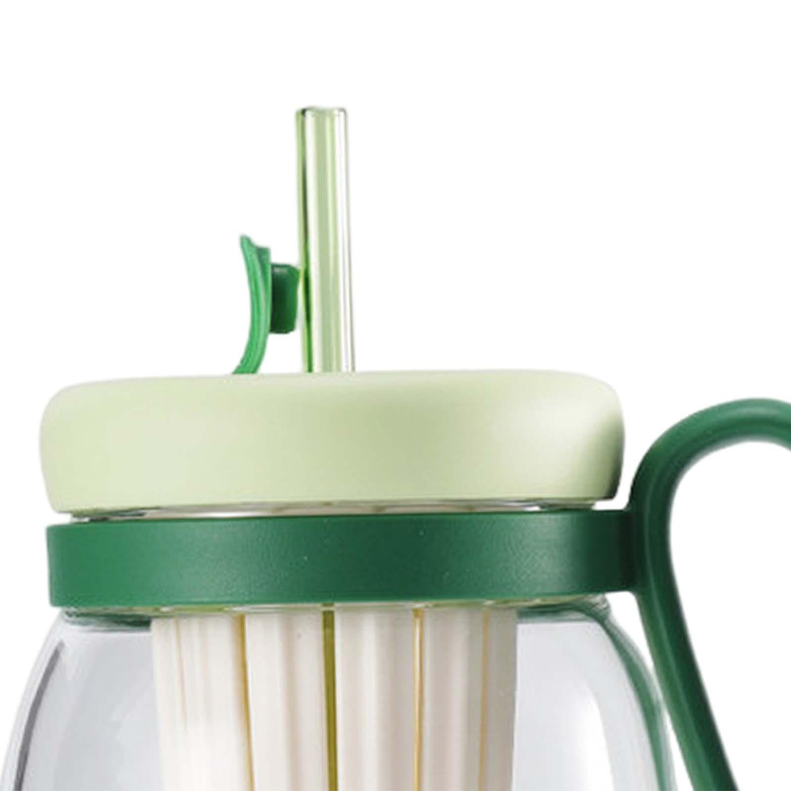 Glass Tumbler with Tea Infuser Water Bottle with Straw for Teen Girls Hiking