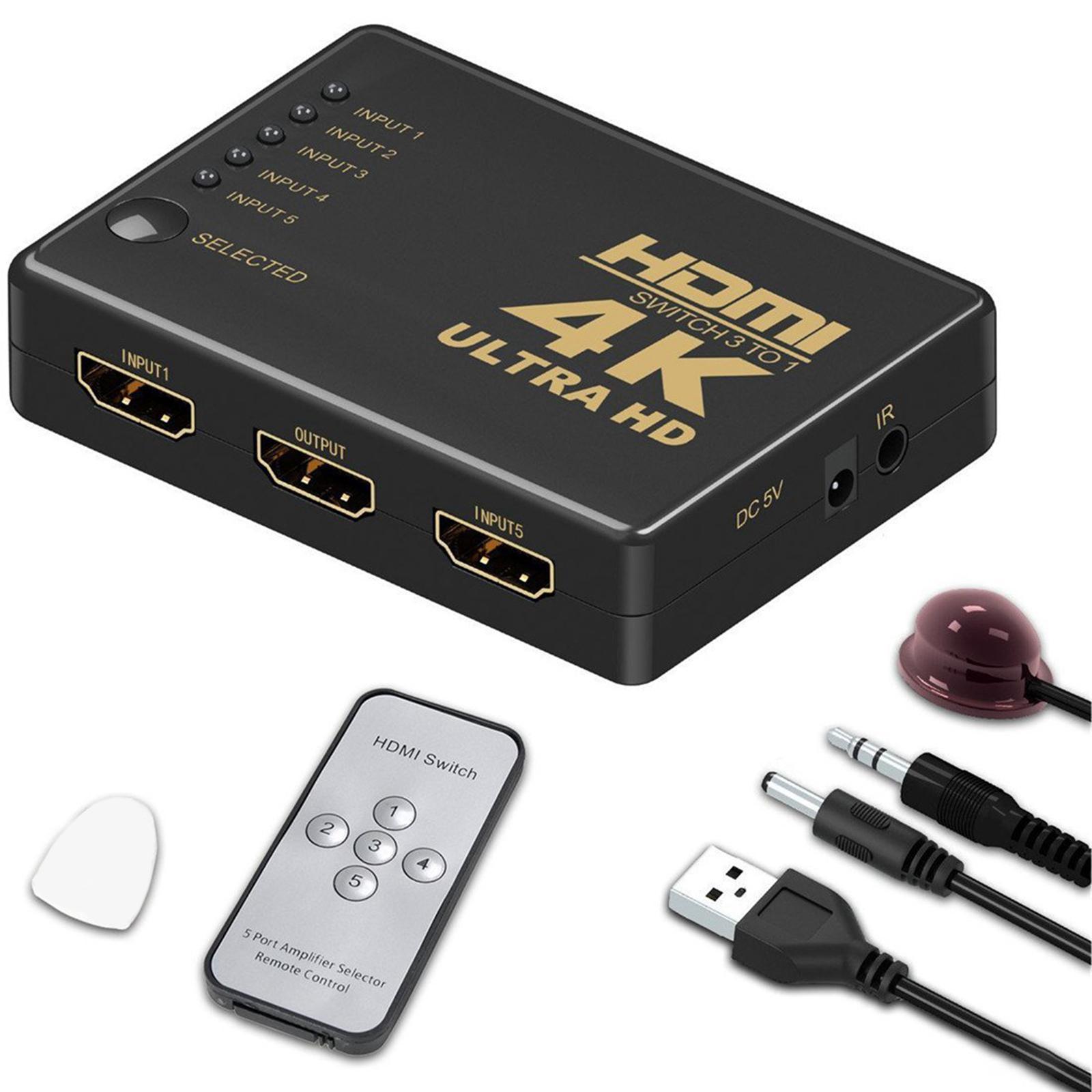 Switch with IR Remote Control 1080P  for Cameras Video Recorders