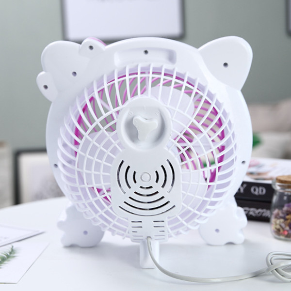 Quạt điện mini để bàn Hello Kitty cao cấp tặng kèm 2 gương mini