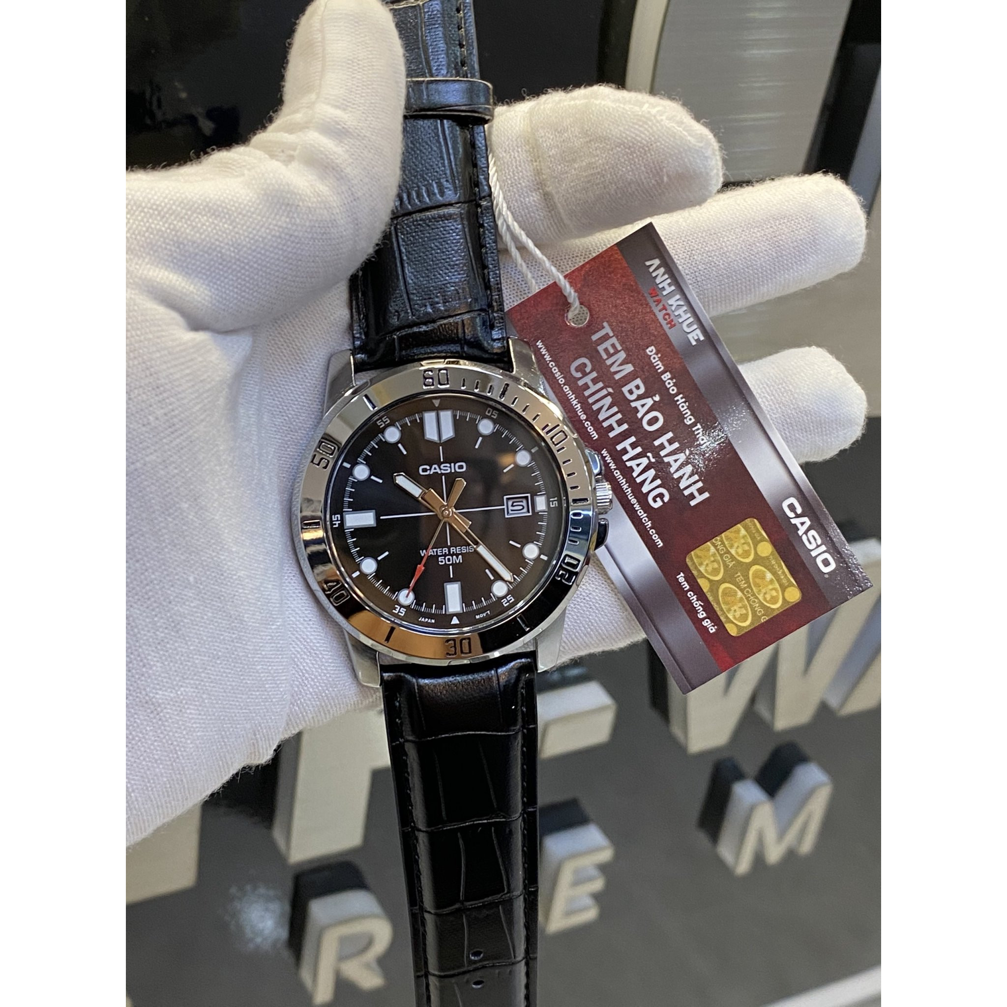 ĐỒNG HỒ NAM CASIO MTP-VD01L-1EVUDF DÂY DA