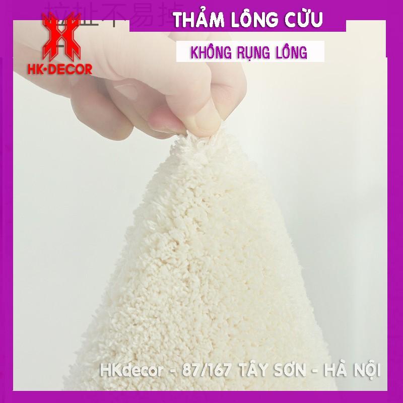 Thảm lông cừu trải cạnh giường ngủ, chân ghế, thảm ngồi bệt LC01