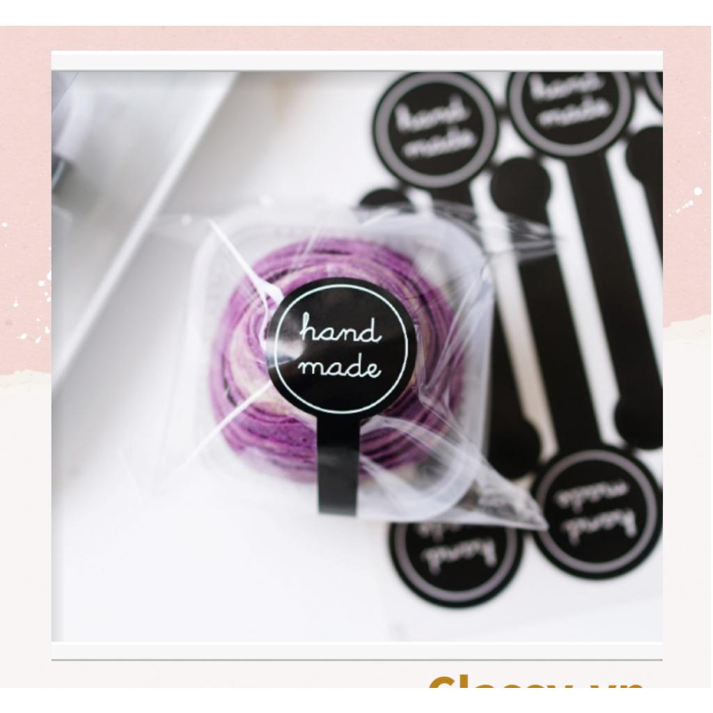 Bộ 10 Sticker dán niêm phong túi giấy Classy , hộp bánh handmade, quà tặng DYI dễ thương, tem dán quà tặng Q684