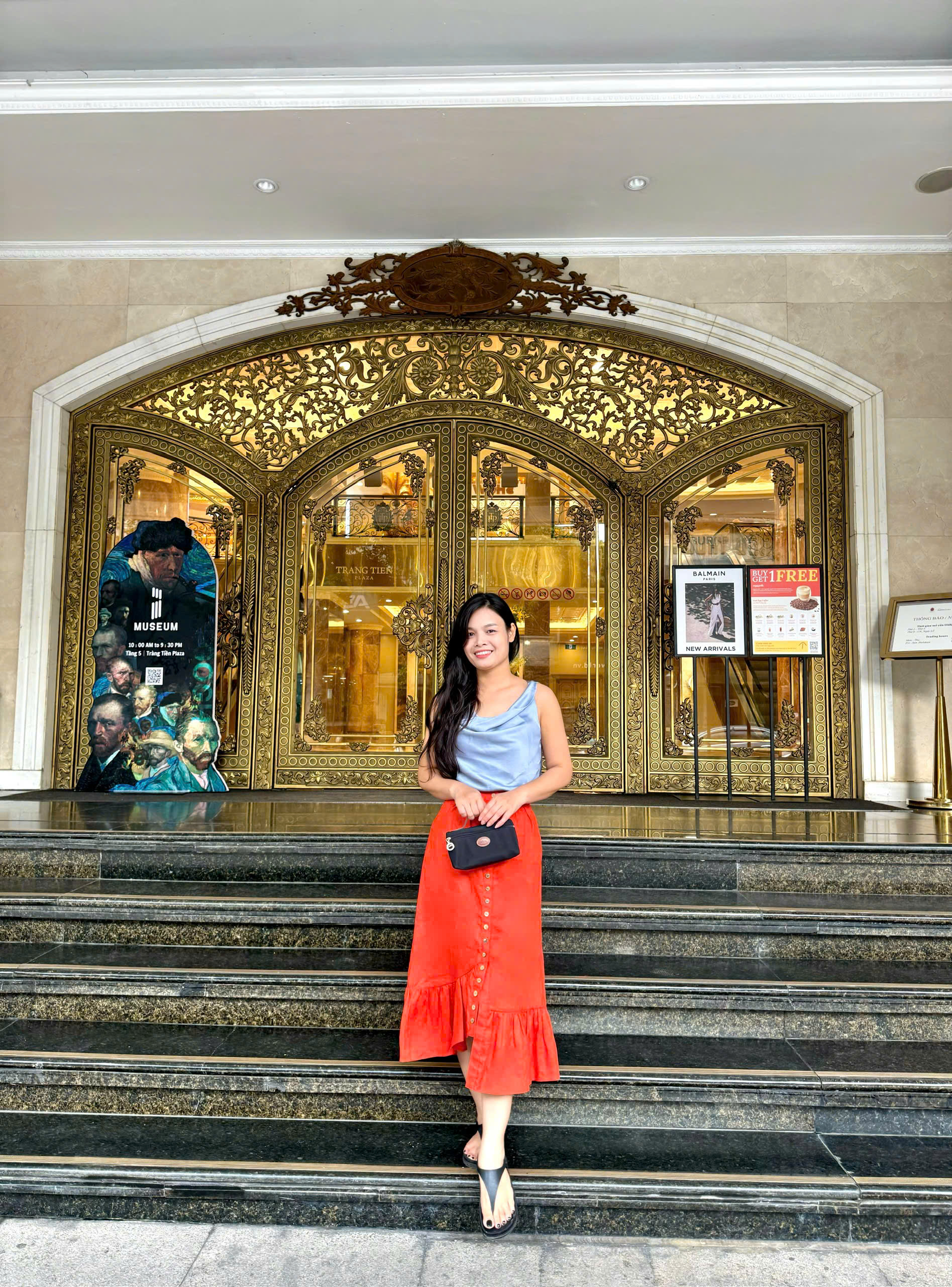 Áo Cổ Đổ Thanh Dải TOP225BLUE thời trang thiết kế Hity