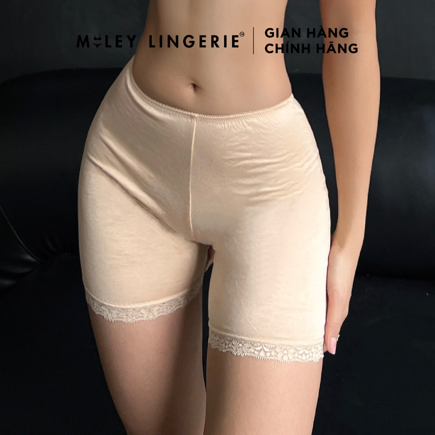 Quần Đùi Lót Nữ Mặc Trong Chân Váy Dài 25.5cm Miley Lingerie - Màu Beige FDS0906