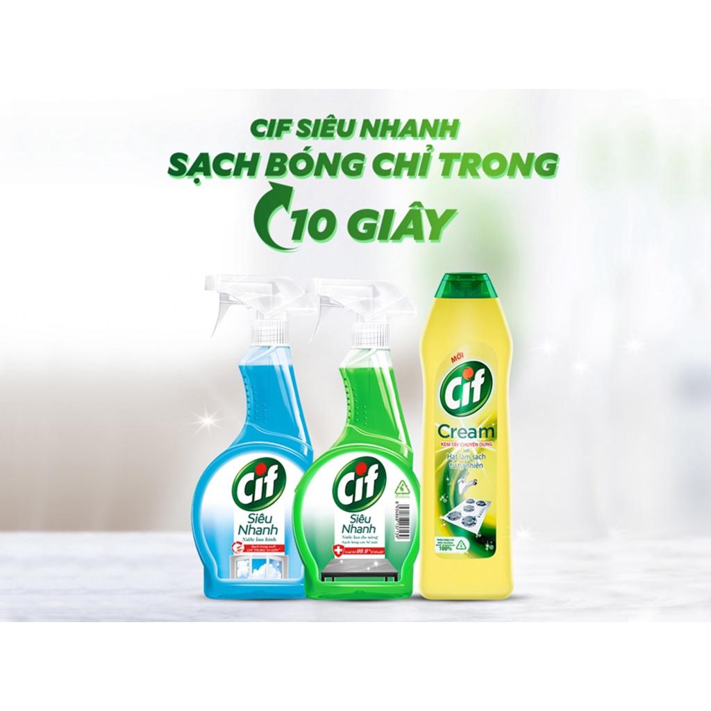 Kem Tẩy Đa Năng Cif Hương Chanh, Kem Tẩy Lau Bếp Chai 690g