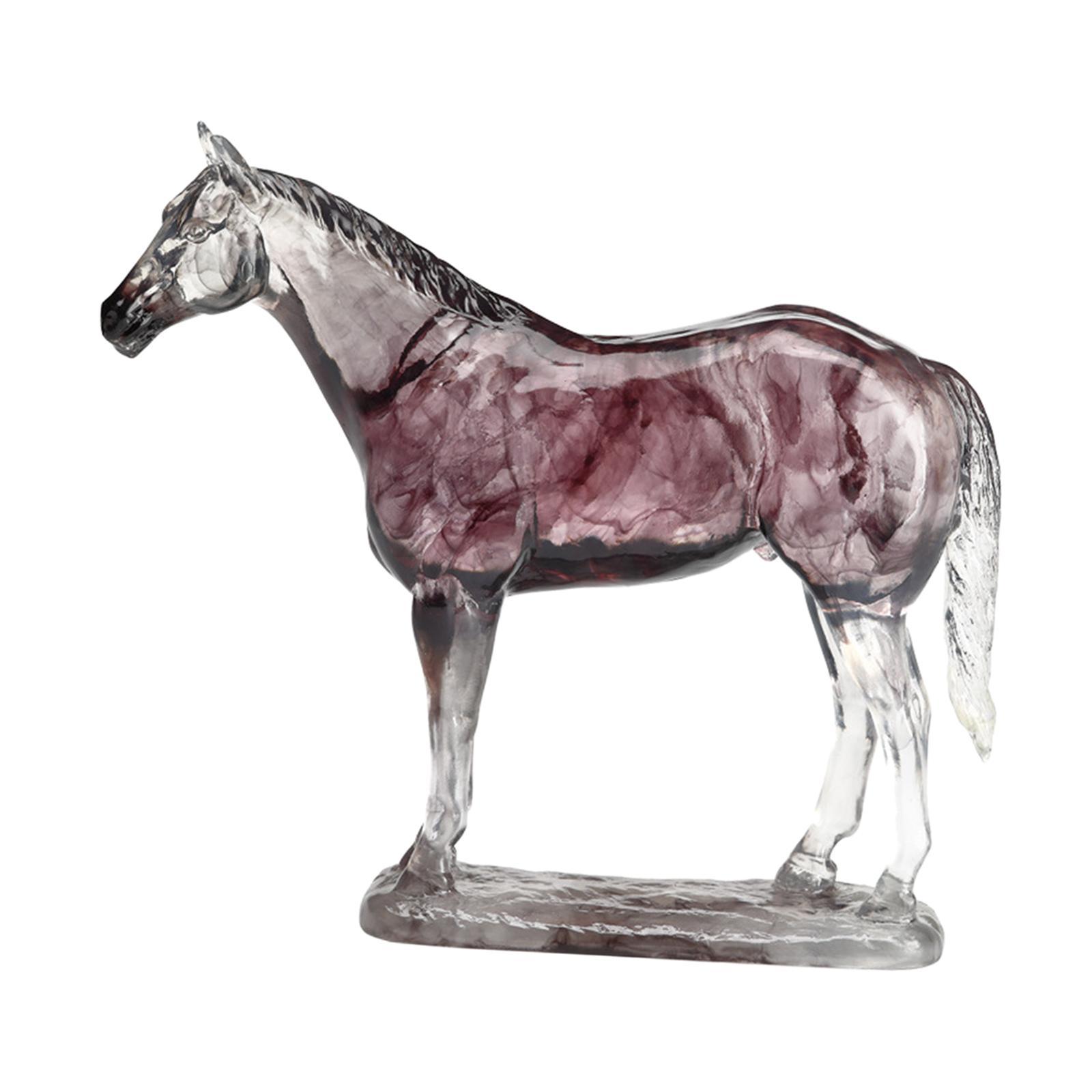 Horse Figurine Horse Sculpture Resin Horse Statue for Bookshelf Tabletop