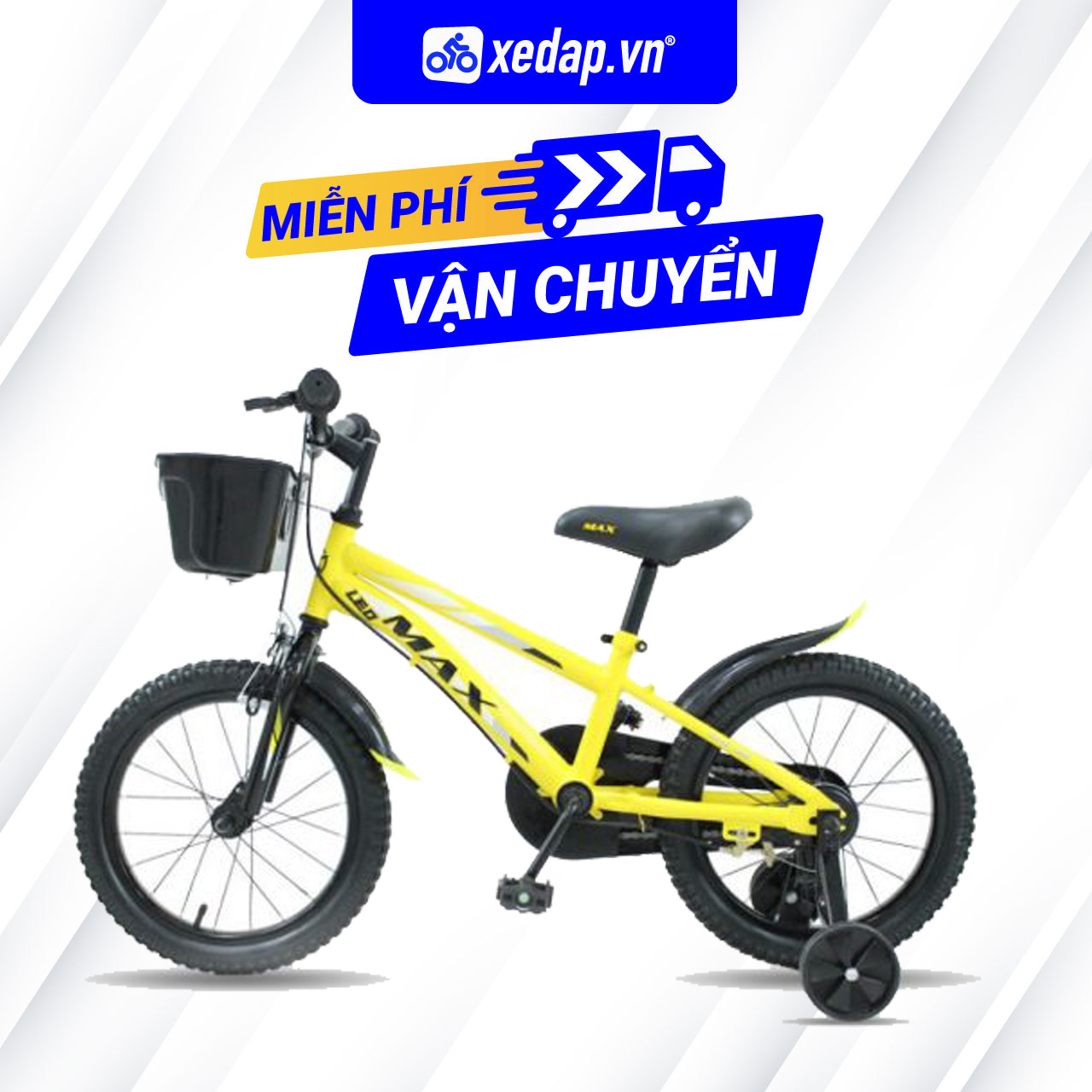 Xe Đạp Trẻ Em YOUTH MAX BIKE Leo – Bánh 16 Inches – 2022 cho bé trai và gái 4 đến 7 tuổi cao 1 mét - 1m2