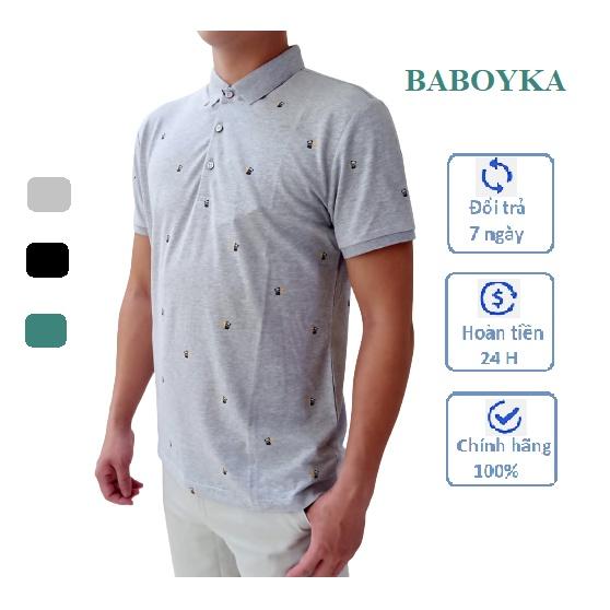 Áo Polo Nam Chất Lacost In Hình Nổi Bật Logo Thương Hiệu BABOYKA Phong Cách Thời Trang Trẻ Trung