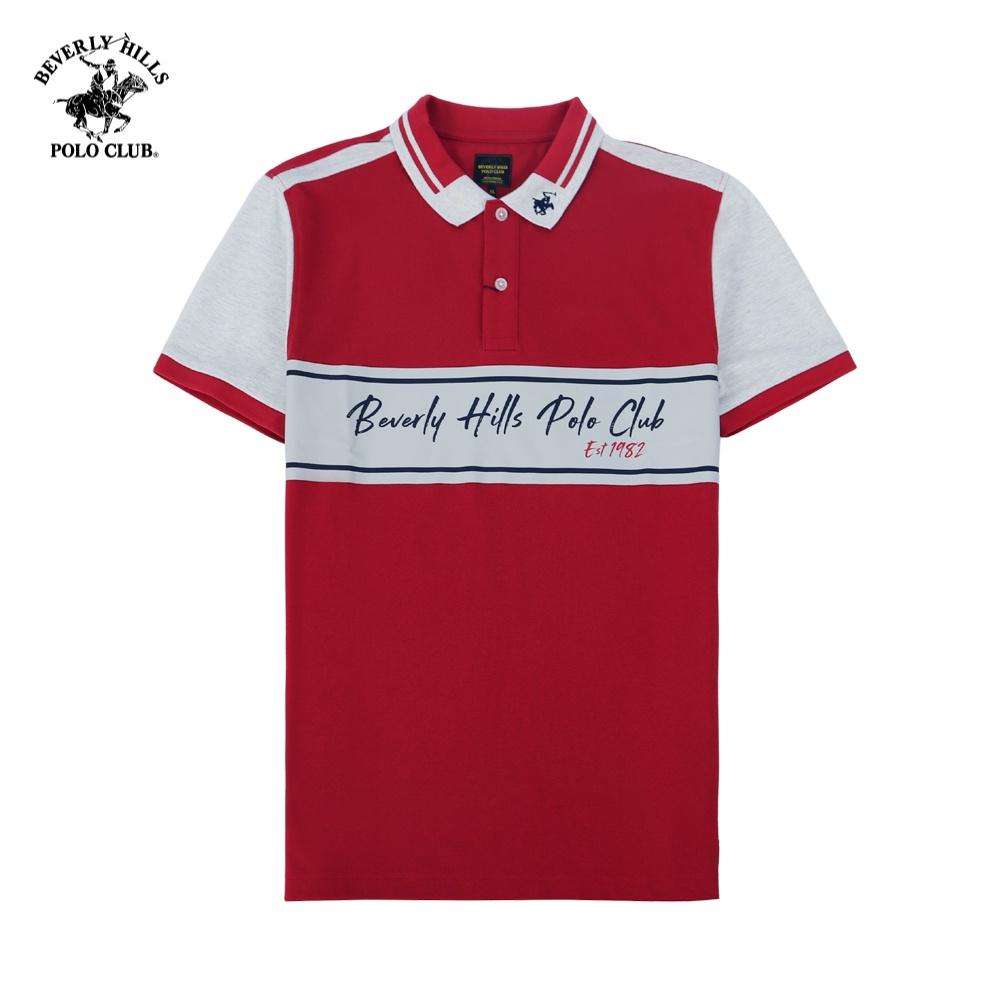 Áo polo Ngắn tay Nam Beverly Hills Polo Club Slim Fit Cotton màu Đỏ - PMSSW21TL014