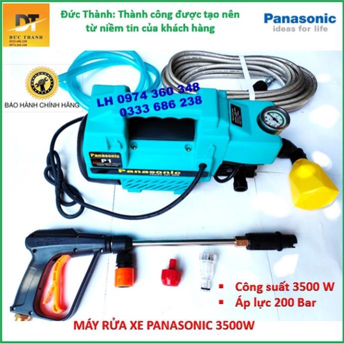 Máy rửa xe PANASONIC màu xanh. Bảo hành chính hãng