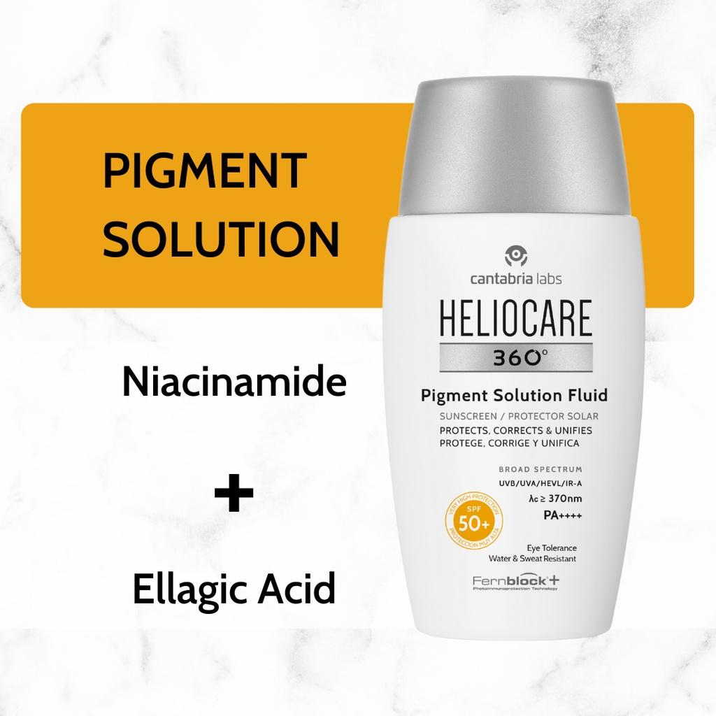 Kem chống nắng Heliocare 360º Pigment Solution Fluid SPF50+ Ultraligero 50ml - Hee's Beauty