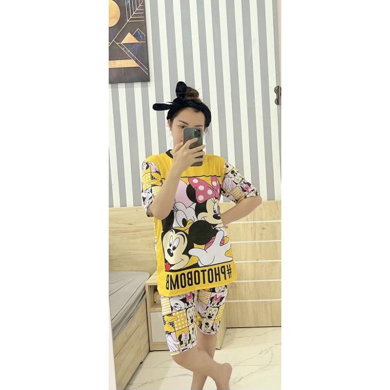 Bộ ngố thun lạnh in 3D bé gái size đại cồ - Đồ bộ bé gái