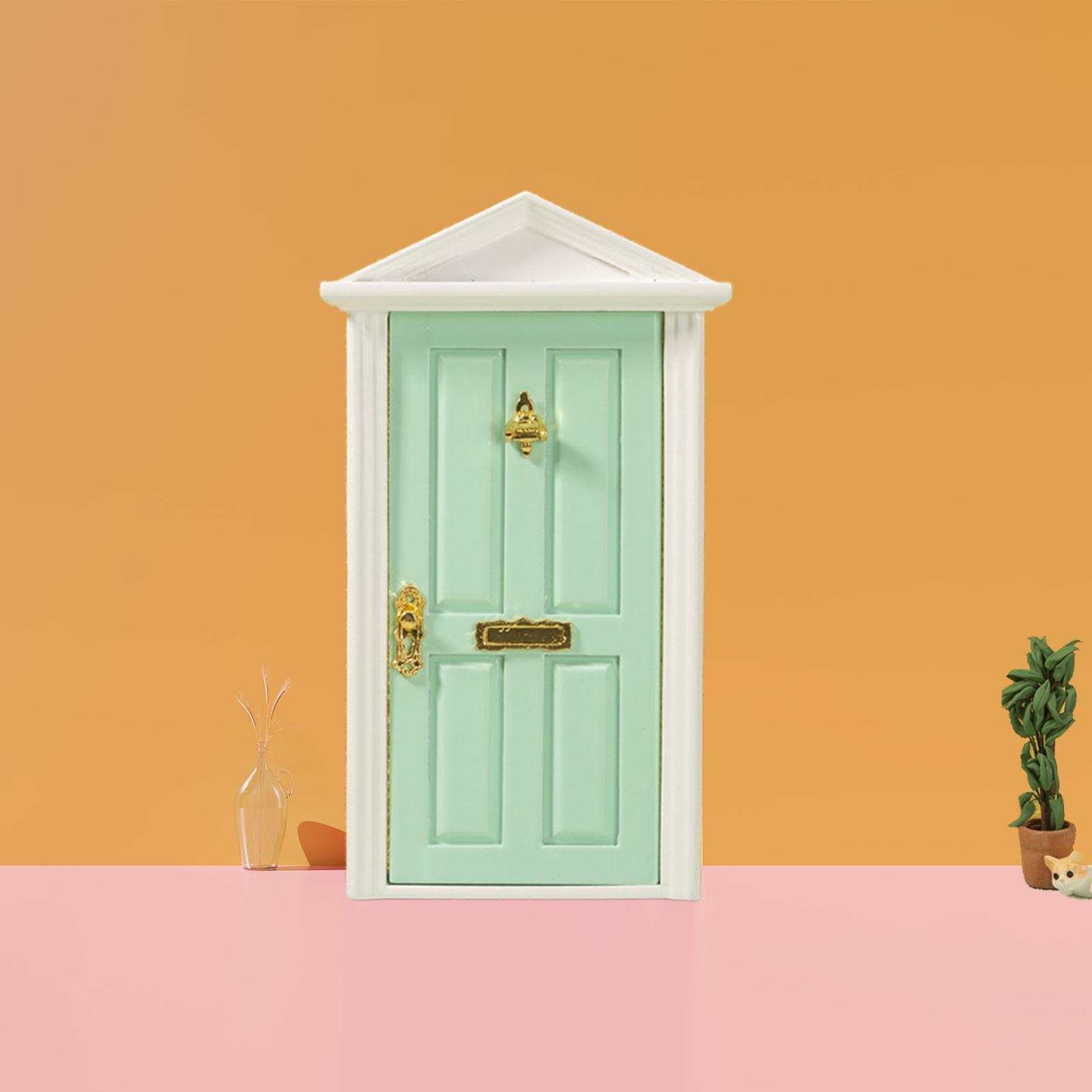 Mini Miniature Door 1:12 Dollhouse Fitments Simulation Dollhouse Furniture for Doll Ornament Kids Gifts Dolls House Accessories