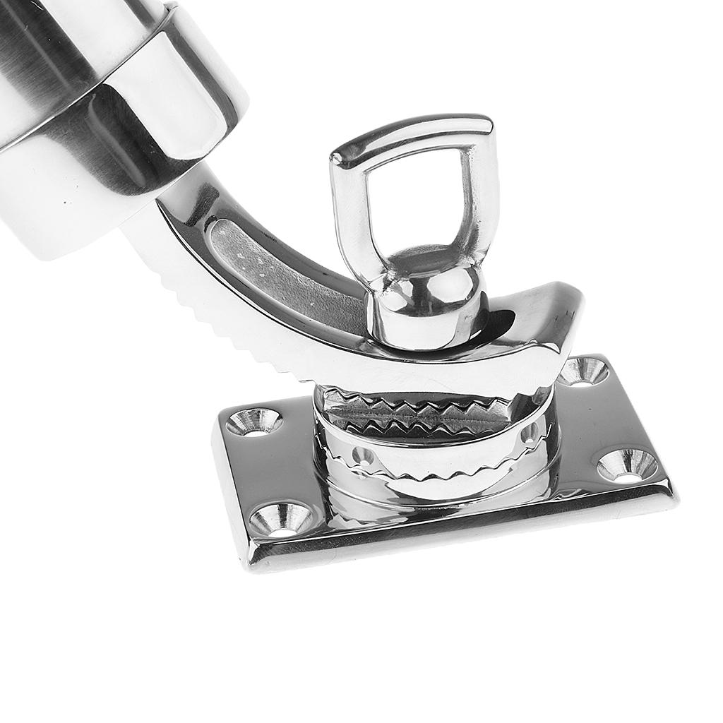 Stainless Steel Deck-Mount Adjustable Removable Fishing Rod Holder for Boats