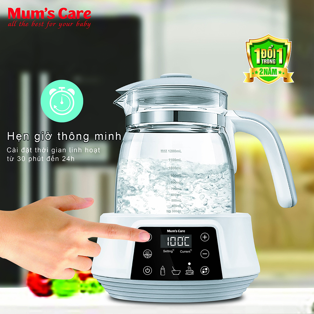 Máy Đun và Hâm Nước Đa Năng Điện Tử Mum's Care Quick Smart -Hàng Chính Hãng