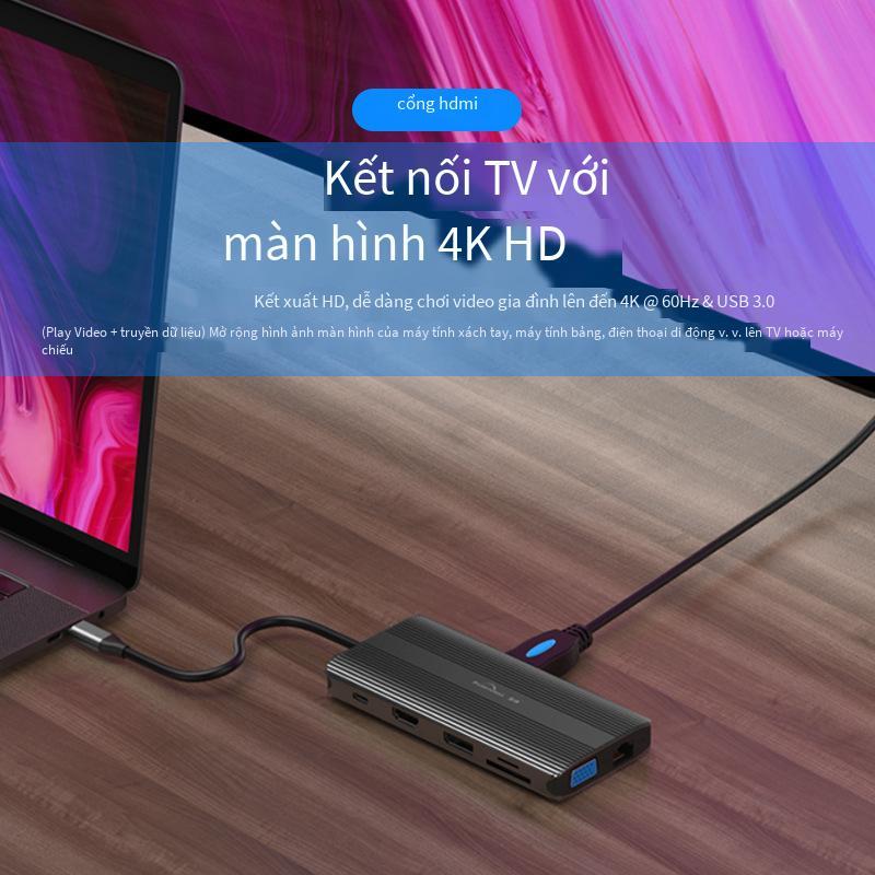 Khuyến mại đế cắm loại c 12 trong 1 DP/HDMI/VGA cùng màn hình đế cắm máy tính xách tay Bộ chuyển đổi MacBook