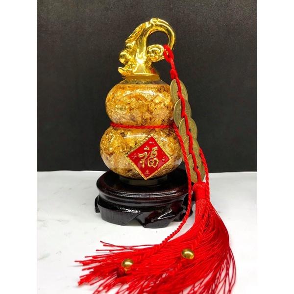 Bình Hồ Lô Lá Vàng Phong Thuỷ Tài Lộc - cao 16cm
