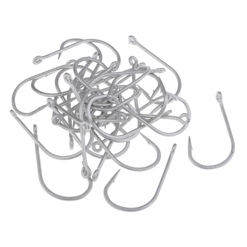30pc Saltwater Fishing Hooks Crab Hooks Big Game Carbon Steel Sharp Hook