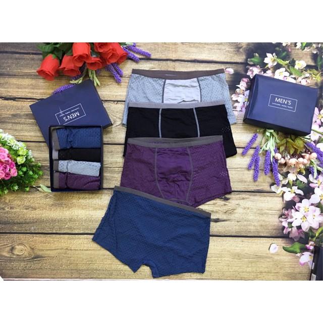 Sịp Đùi Nam, Quần Lót Nam, Sịp Men's Cao Cấp - Hộp 4 Chiếc - Teemo Store