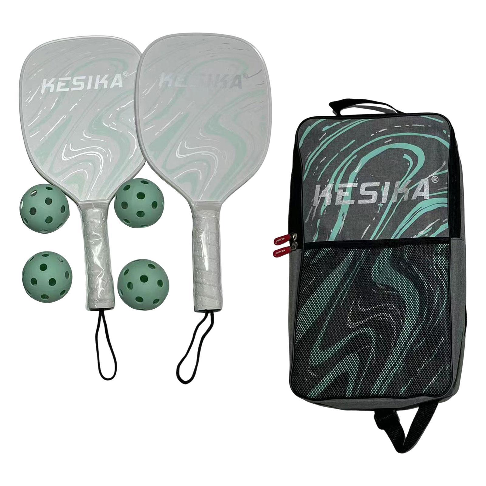 Pickleball Racket Set 4 Balls and Carry Bag Comfort Grip Pickleball Racquets